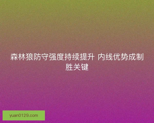 森林狼防守强度持续提升 内线优势成制胜关键